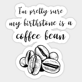 Coffee Bean Birthstone Sticker